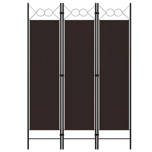 3-panels rumdeler 120x180 cm brun
