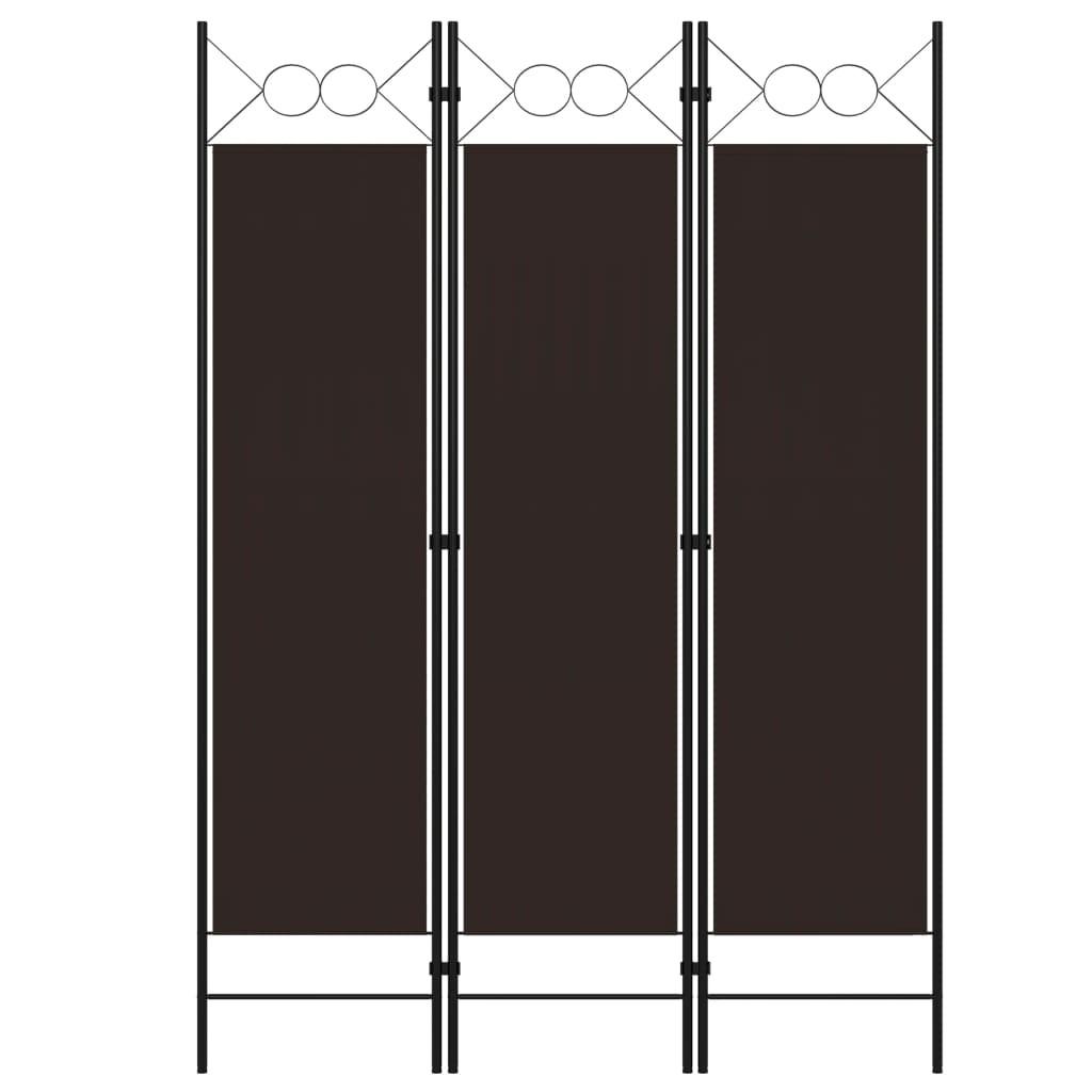 3-panels rumdeler 120x180 cm brun