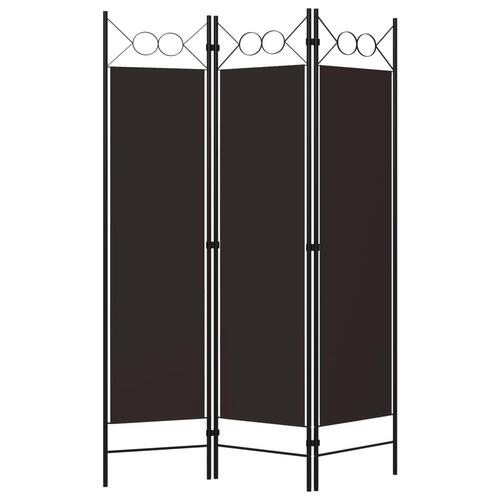 3-panels rumdeler 120x180 cm brun