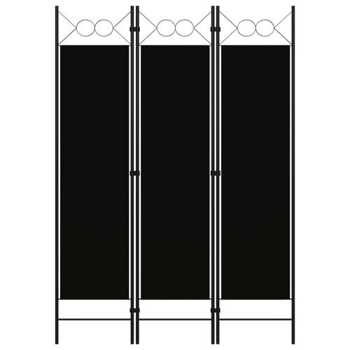 3-panels rumdeler 120x180 cm sort