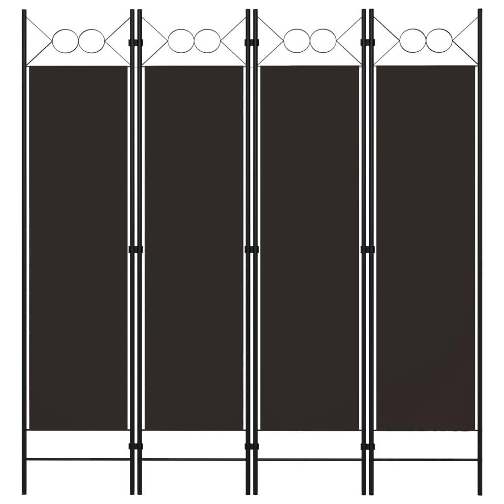 4-panels rumdeler 160x180 cm brun