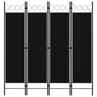 4-panels rumdeler 160x180 cm sort