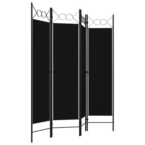 4-panels rumdeler 160x180 cm sort