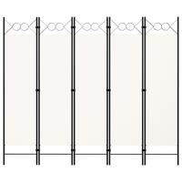5-panels rumdeler 200 x 180 cm hvid