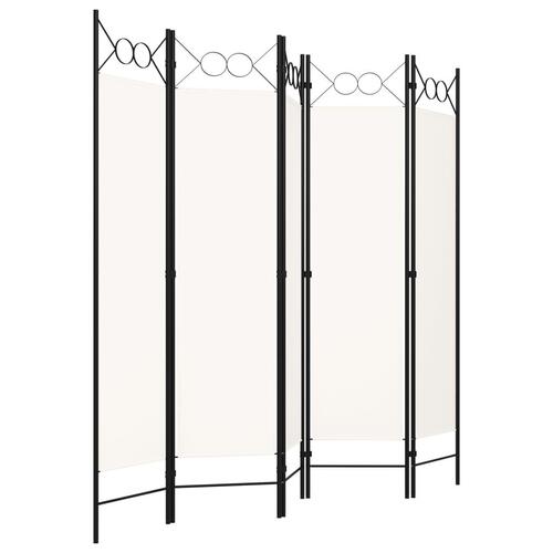 5-panels rumdeler 200 x 180 cm hvid