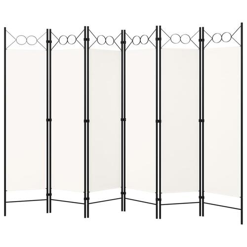 6-panels rumdeler 240 x 180 cm hvid