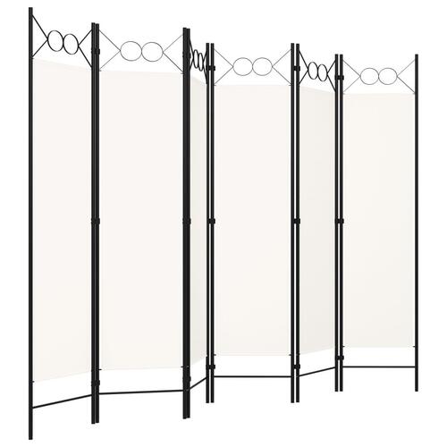 6-panels rumdeler 240 x 180 cm hvid