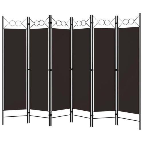 6-panels rumdeler 240x180 cm brun
