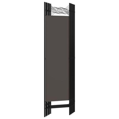 6-panels rumdeler 240 x 180 cm antracitgrå