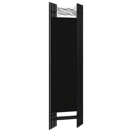 6-panels rumdeler 240x180 cm sort