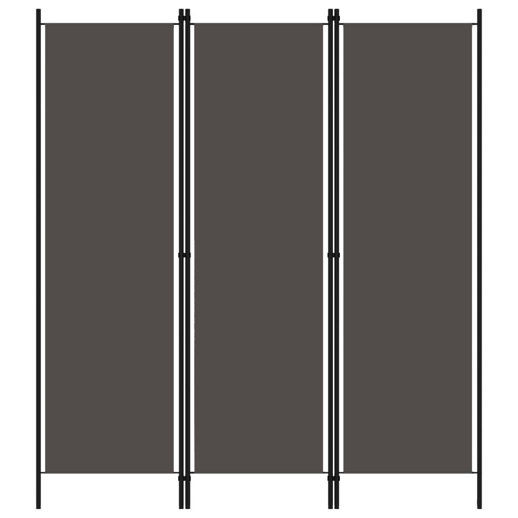 3-panels rumdeler 150 x 180 cm antracitgrå
