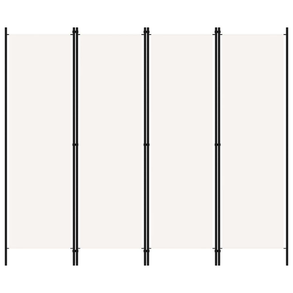 4-panels rumdeler 200 x 180 cm hvid