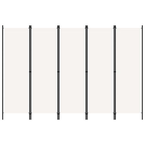 5-panels rumdeler 250 x 180 cm hvid