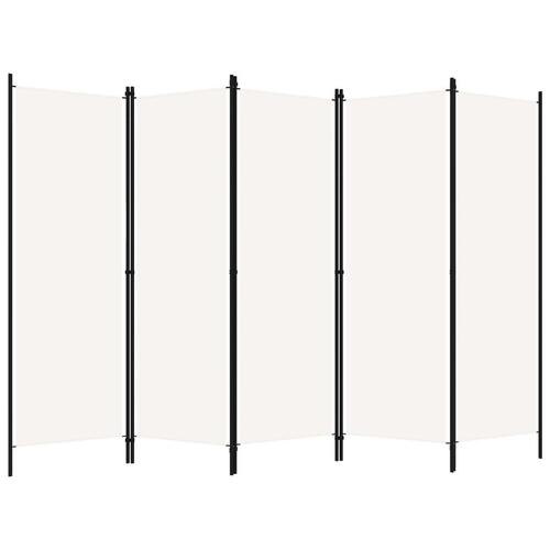 5-panels rumdeler 250 x 180 cm hvid