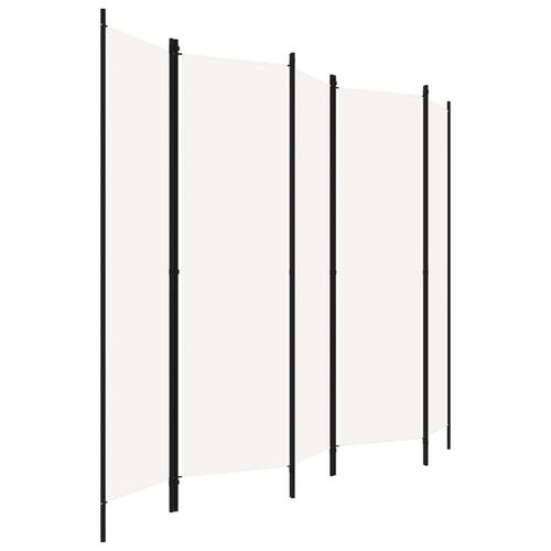 5-panels rumdeler 250 x 180 cm hvid
