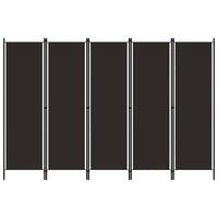 5-panels rumdeler 250 x 180 cm brun