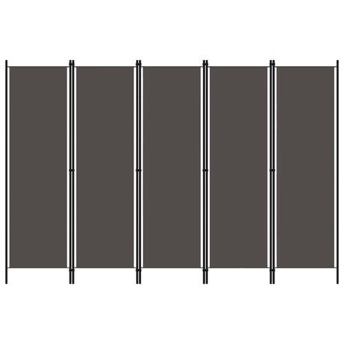 5-panels rumdeler 250 x 180 cm antracitgrå