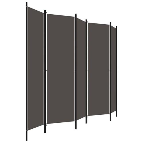 5-panels rumdeler 250 x 180 cm antracitgrå