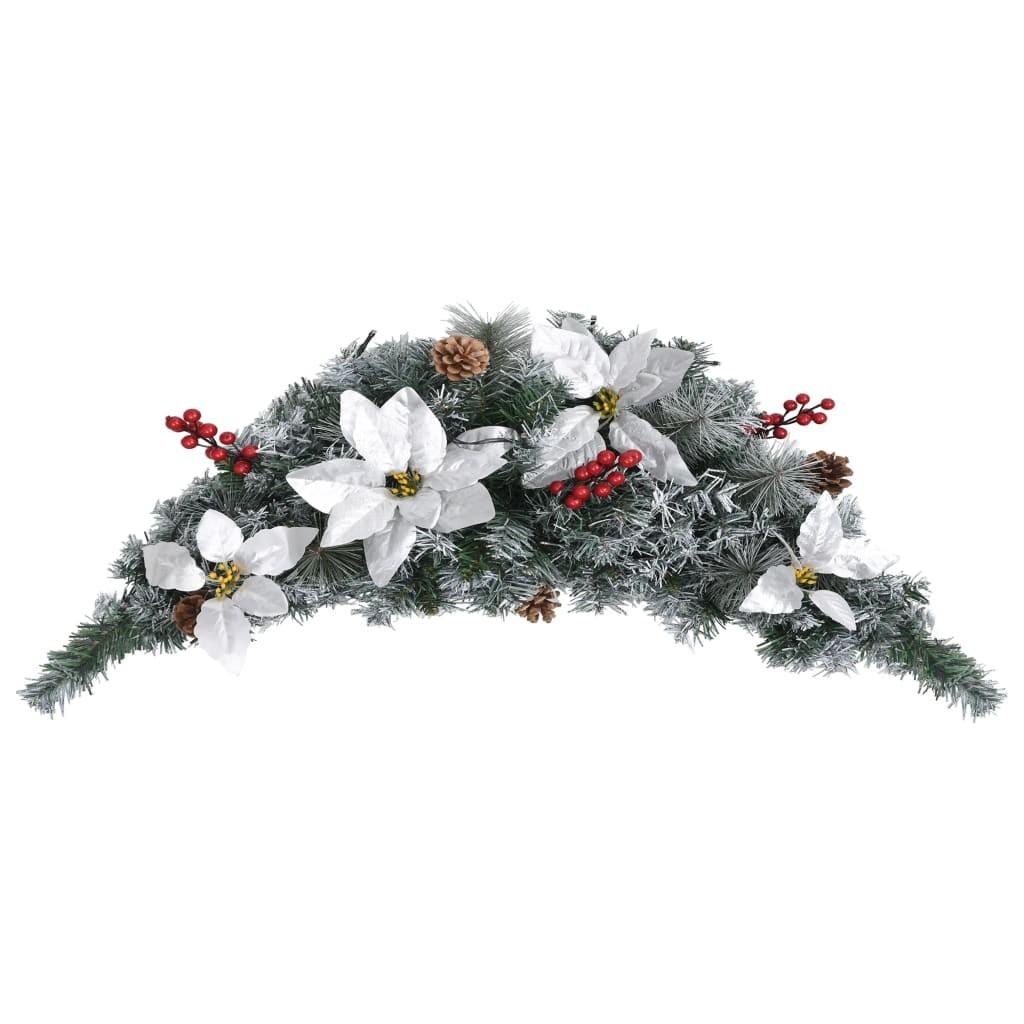 Julebue med LED-lys grøn 90 cm PVC