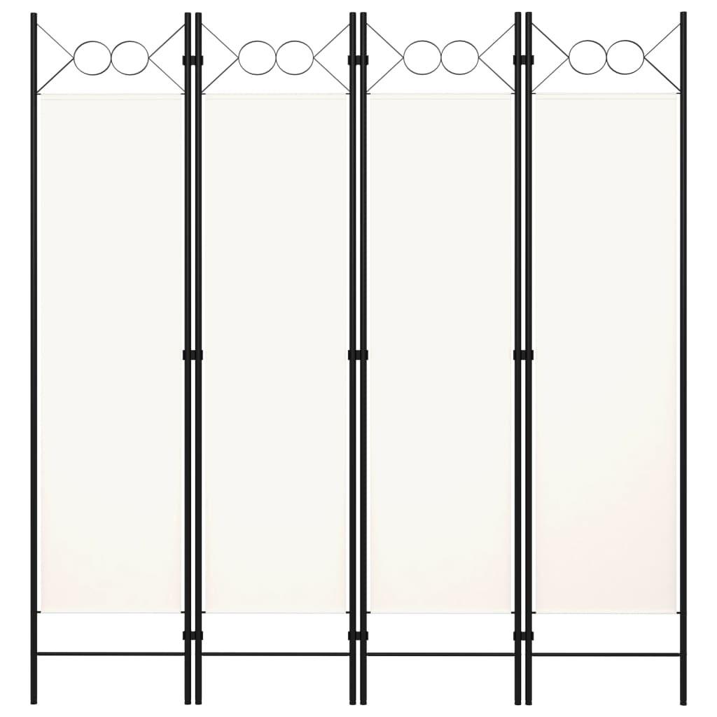 4-panels rumdeler 160x180 cm cremehvid