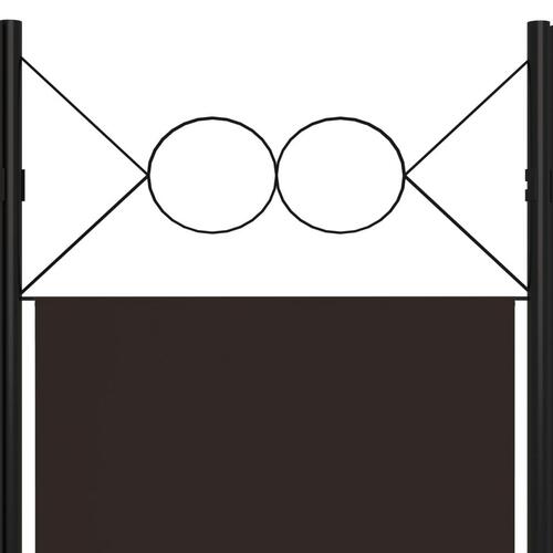 5-panels rumdeler 200x180 cm brun