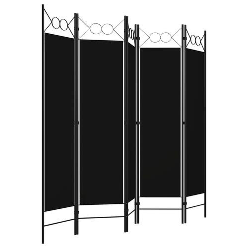 5-panels rumdeler 200x180 cm sort