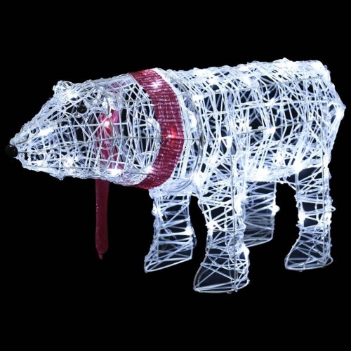 Juledekoration Bjørn 45 LED'er 71x20x38 cm akryl