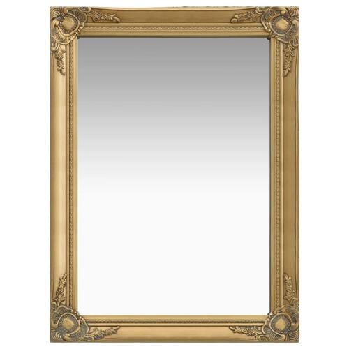 Vægspejl barokstil 60x80 cm guldfarvet