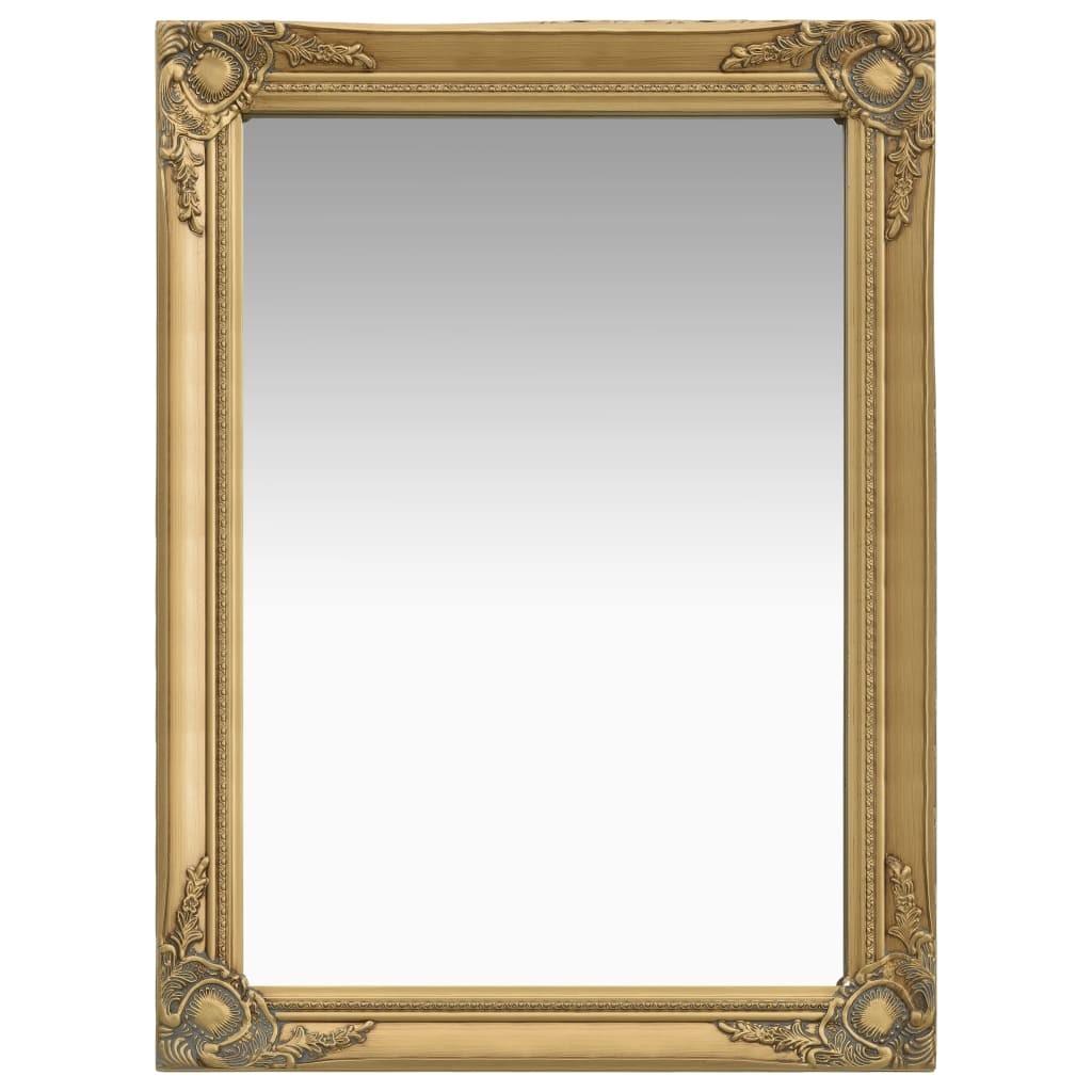 Vægspejl barokstil 60x80 cm guldfarvet