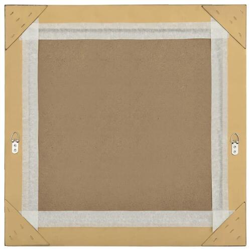Vægspejl 60x60 cm barokstil guldfarvet