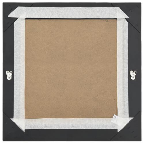 Vægspejl 60x60 cm barokstil sort