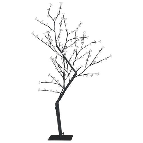 Juletræ 128 LED'er blåt lys kirsebærblomst 120 cm
