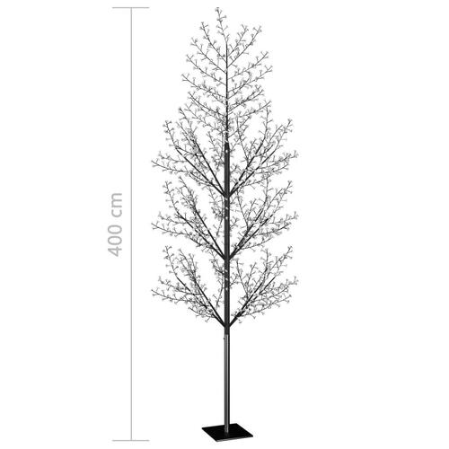 Juletræ 1200 LED'er kirsebærblomst 400 cm varmt hvidt lys