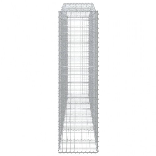 Buede gabionkurve 3 stk. 400x50x180/200 cm galvaniseret jern