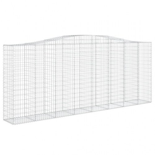 Buede gabionkurve - 5 stk. 400×50×160/180 cm i galvaniseret jern