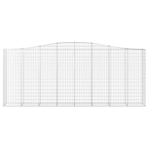 Buede gabionkurve - 3 stk. 400×50×160/180 cm i galvaniseret jern