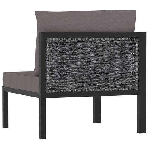 Hjørnedel til sofa med højre armlæn polyrattan antracitgrå