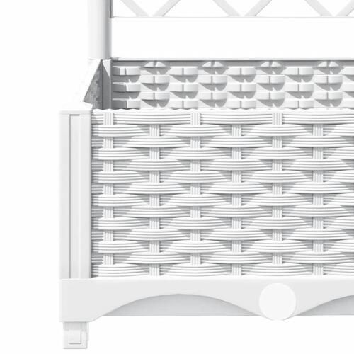 Plantekasse med espalier 80x40x121,5 cm PP hvid