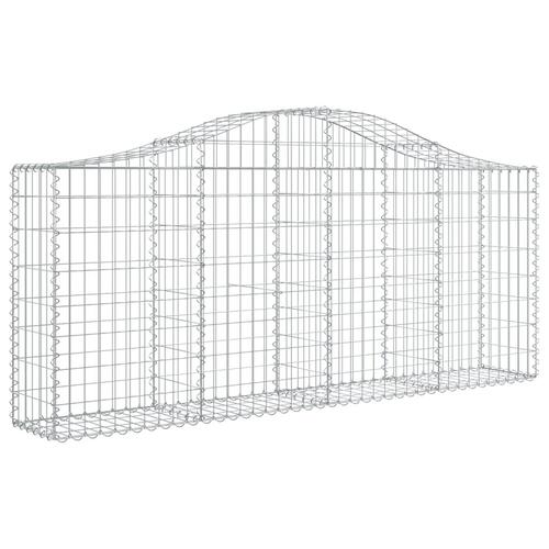 Buede gabionkurve 12 stk. 200x30x80/100 cm galvaniseret jern