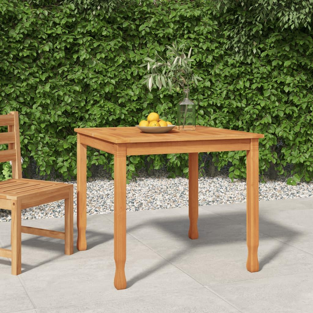 Havebord 85x85x75 cm massivt teaktræ
