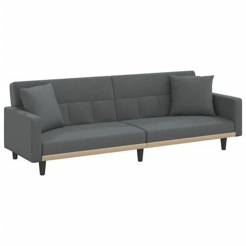 Sovesofa med hynder stof mørkegrå