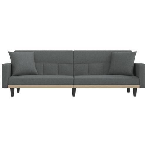 Sovesofa med hynder stof mørkegrå