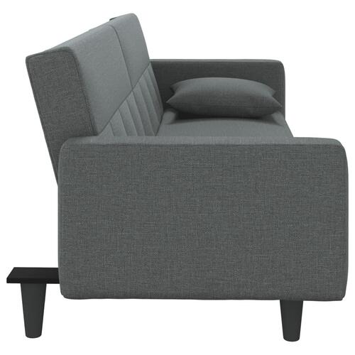 Sovesofa med hynder stof mørkegrå