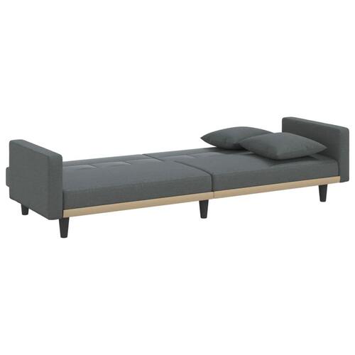 Sovesofa med hynder stof mørkegrå