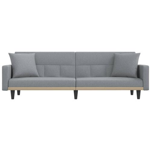 Sovesofa med hynder stof lysegrå