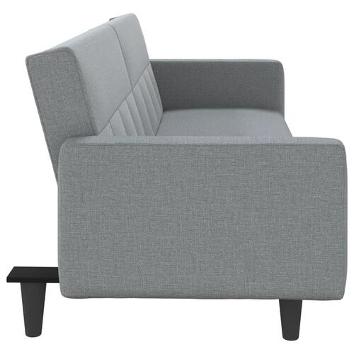 Sovesofa med hynder stof lysegrå