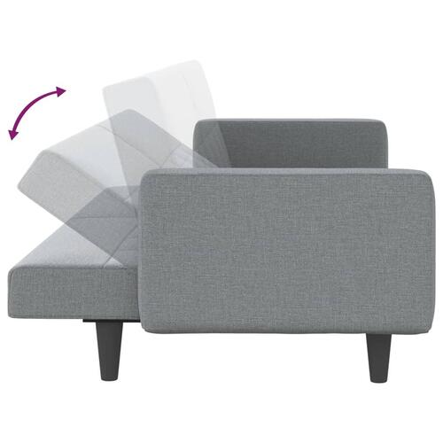 Sovesofa med hynder stof lysegrå