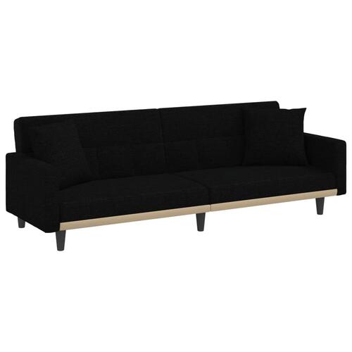 Sovesofa med hynder stof sort