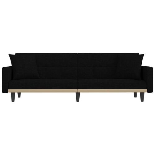 Sovesofa med hynder stof sort