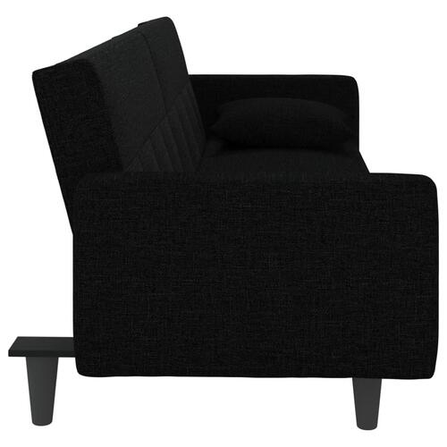 Sovesofa med hynder stof sort